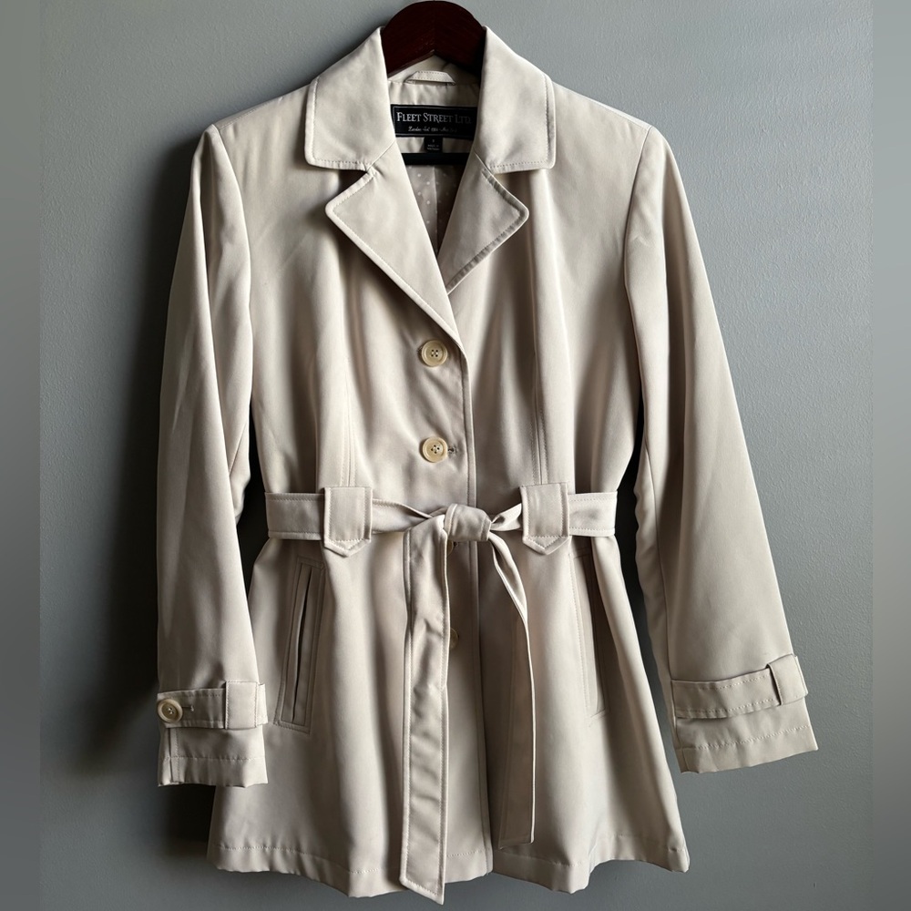 Fleet Street Ltd Belted Trench Coat NWOT